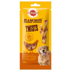 Pedigree Ranchos Twists snacks para perros - Pollo 40 g