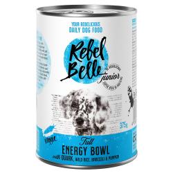 Rebel Belle Junior Full Energy Bowl comida vegetariana para perros - 6 x 375 g