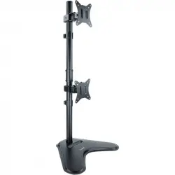 TooQ Soporte Vertical Inclinable Giratorio para 2 Monitores 17"-32" VESA 100x100 Máx. 9Kg