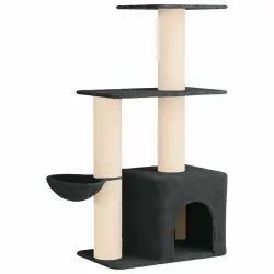 vidaXL Árbol para gatos con postes de sisal Árbol rascador Torre Gatos Juego - 133 cm