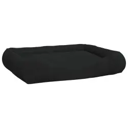 Vidaxl cama rectangular acolchada negro para mascotas