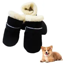ZooVenture Zapatos antideslizantes para perros para el invierno - Negro - Talla M