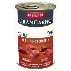 Animonda GranCarno Original Adult 12 x 400 g - Pack Ahorro - Hígado de pollo