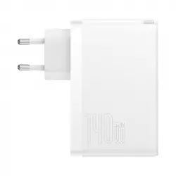 Baseus GaN5 PRO Cargador Rápido de Pared PD3.1 USB-C 140W Blanco