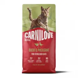 Carnilove Active Sterilised Duck&Pheasant Pienso para Gatos Esterilizados con Pato y Faisán, 2 Kg