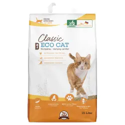 Classic Eco Cat arena aglomerante de fibras vegetales para gatos - 15 l