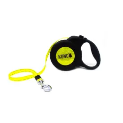 Correa extensible KONG Reflect, negra y amarilla - M: hasta 30 kg, cinta de 5 m