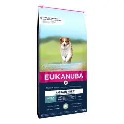 Eukanuba Grain Free Adult razas pequeñas y medianas con cordero - 12 kg