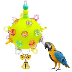 FurryFusion Pelota masticable para loros - Verde