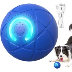 HausPets Pelota rodante perros, ABS, estimulación mental, razas pequeñas - Azul