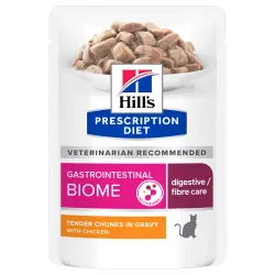 Hill's Prescription Diet Gastrointestinal Biome con pollo sobres para gatos - 12 x 85 g