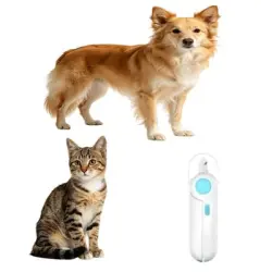 MCBOSON Lima de uñas LED para gatos/perros pequeños, antisalpicaduras - 1 artículo