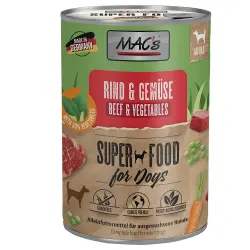 Pack Ahorro MAC's Comida húmeda para perros 24 x 400 g - Carne de vacuno y verduras