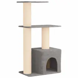 vidaXL Árbol para gatos con postes de sisal Árbol rascador Muebles animales - 133 cm