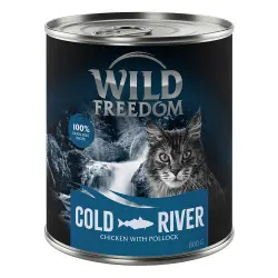 Wild Freedom Adult 6 x 800 g - receta sin cereales - Cold River - Abadejo y pollo