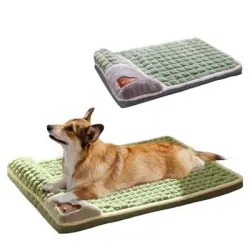 ZooVenture Cesta para perros. Trae una almohada - Verde (Cojín para sofá) XL (75 x 45 cm)