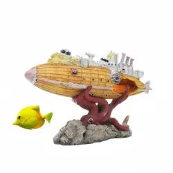 ZooVenture Gran pulpo amarillo para decoración de acuario - 1 pieza