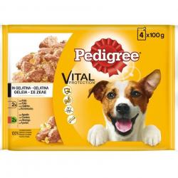 Comida húmeda para perros adultos pequeños y medianos Pedigree Vital Protection pollo y cordero 4x100 gr