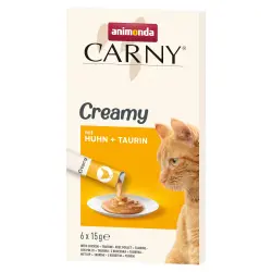 Animonda Carny Adult Creamy snack para gatos - 6 x 15 g con pollo + taurina