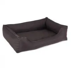 Cama Ortopédica Para Perros Valencia 80 X 60 Cm Color Gmarrón Con Borde Negro