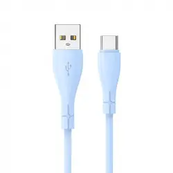 Cool Cable USB Silicona Universal Tipo-C 1m Celeste