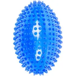 HausPets Pelota chirriante perros, indestructible, púas, masticador - Azul