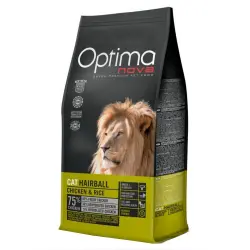 Optima Nova Hairball Pollo y Arroz pienso para gatos