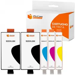 Pccom Essential Hp 920xl Cartucho Tinta Compatible Negro/cian/magenta/amarillo Pack 5