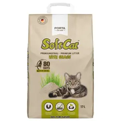 Porta SoftCat Hierba arena biodegradable para gatos - 17 l