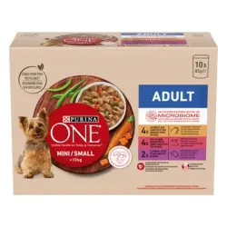 Purina ONE Mini Adult con pollo, ternera y cordero - 10 x 85 g