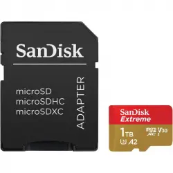 SanDisk Extreme MicroSDXC 1TB UHS-I A2 V30 Clase 3 con Adaptador SD