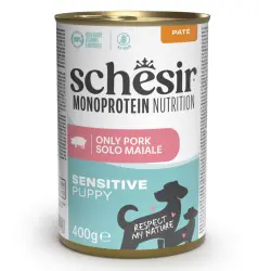 Schesir Monoprotein Lata Cerdo para cachorros 400 g