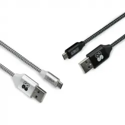 Subblim Pack de 2 Cables MicroUSB a USB 2.0 1m Negro