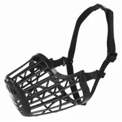 Trixie Bozal Plástico, Cintas Ajuste Cuero 35 cm