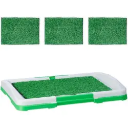 UAMLY Arena para perros, 3* Alfombra de césped - Verde