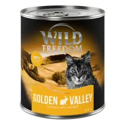Wild Freedom Adult 6 x 800 g - receta sin cereales - Golden Valley - Conejo y pollo