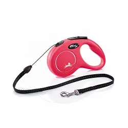 Correa Flexi New Classic Cordón para perros hasta 12 Kg (5 m) (Rojo)