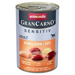 Animonda GranCarno Adult Sensitive 6 x 400 g - Puro pollo con arroz