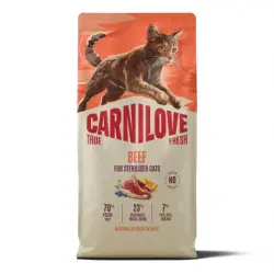Carnilove True Fresh Sterilised Beef Pienso para Gatos Esterilizados con Ternera, 2 Kg