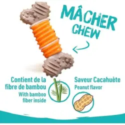 HausPets Hueso masticable para perros TPR, sabor a tocino marrón - Naranja