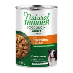Natural Trainer Adult Medium & Maxi bocaditos en salsa 415 g - Pavo