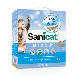 Sanicat Light & Clump arena aglomerante para gatos - 6 l