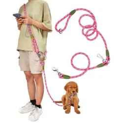 UAMLY Correa reflectante para perros manos libres - Rosa