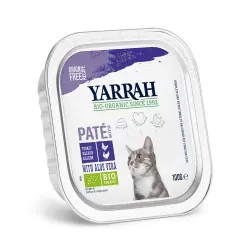 Yarrah Bio Paté 6 x 100 g en tarrinas - Pollo y pavo ecológicos con aloe vera ecológica