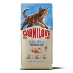 Carnilove True Fresh Sterilised Fish&Turkey Pienso para Gatos Esterilizados con Pescado y Pavo, 2 Kg