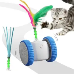 FurryFusion  interactivo para gatos con plumas de colores - Azul