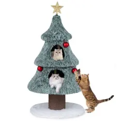 GIANTEX Árbol Rascador para Gatos con Diseño Navidad - 1 Árbol