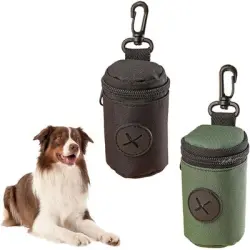 HausPets Dispensador de bolsas para excrementos de perro de dos piezas - 2 piezas