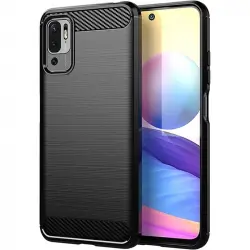 Max Power Digital Funda Carbono Xiaomi Redmi Note 10 5g/poco M3 Pro 5g Antigolpes Silicona Negra