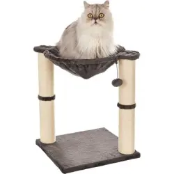 MCBOSON Árbol rascador torre gatos, refugio, cama hamaca poste rascador - Árbol para gatos - Gris